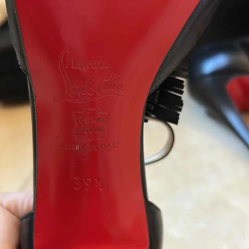 Black Fringe CL Stiletos - Picture 9 of 10